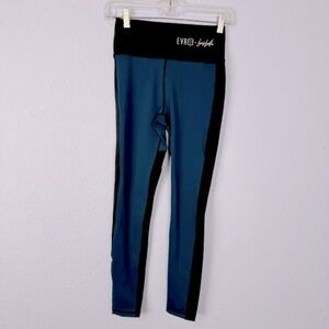 Evree X Barbella Bold Basics Booty Defining Leggings S High Rise Black Blue